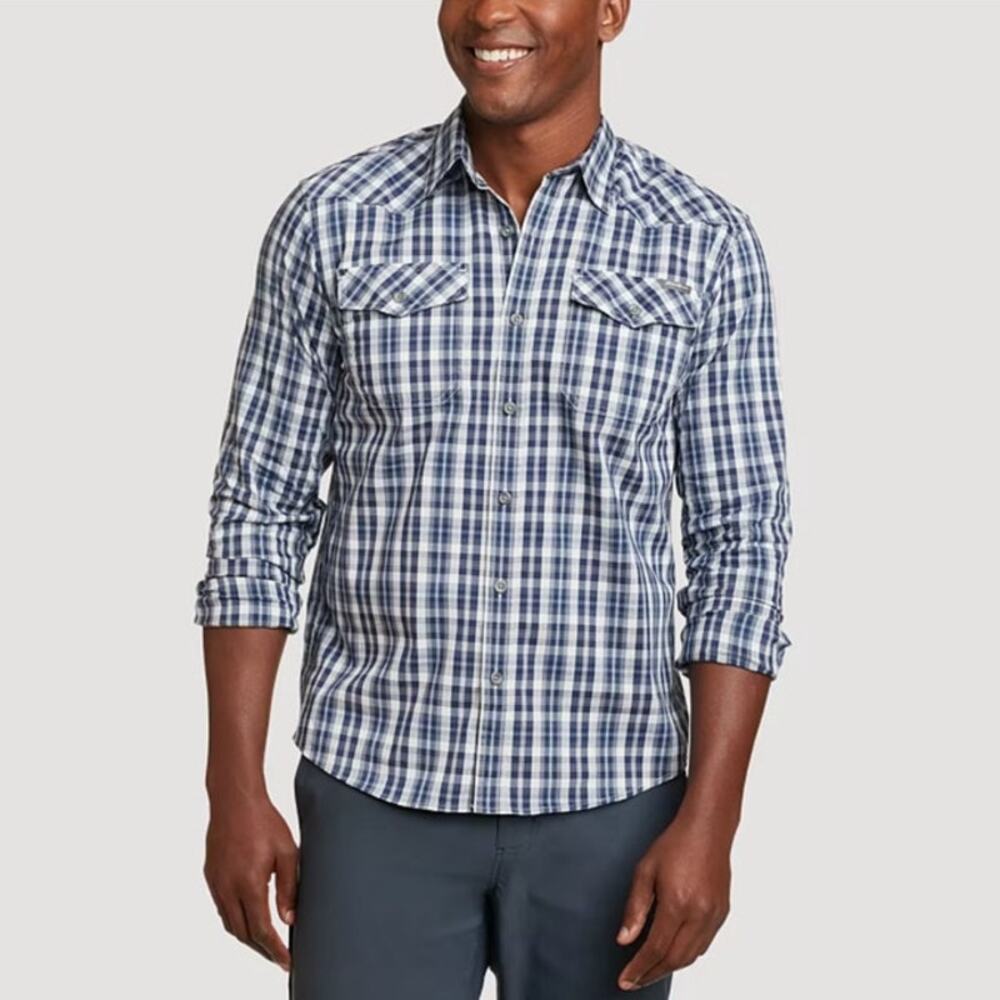 Eddie Bauer Adventure Long Sleeve Button Up Shirt US Men's L